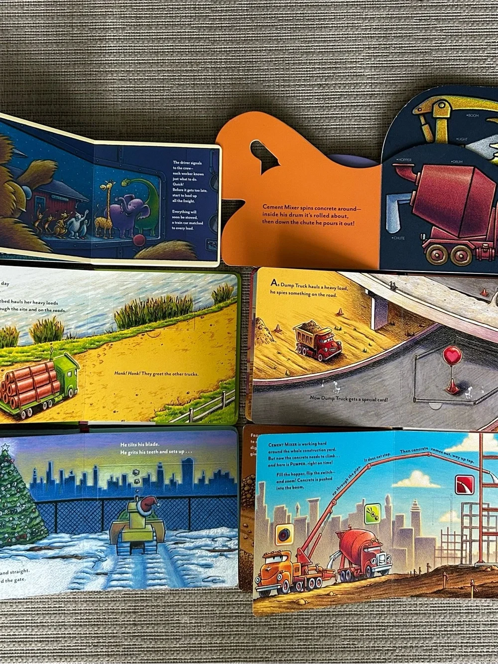 Construction Vehicles Board Book Set for Kids